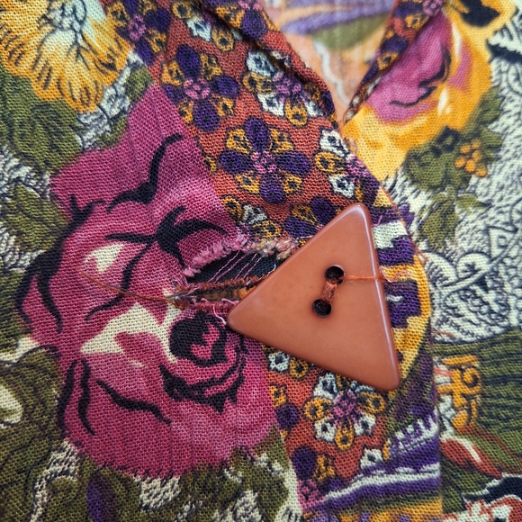 Vintage 80s Dawn Joy Cottagecore Midi Dress Womens XL 2XL Boho Floral Paisley - Picture 9 of 9